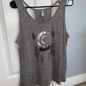Gray Graphic Tank Top